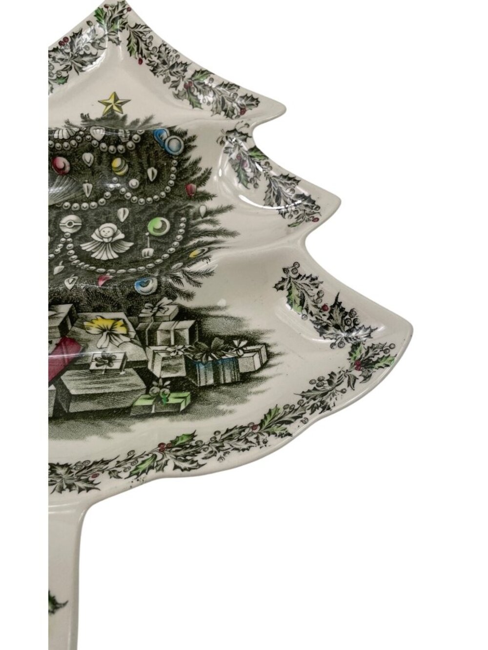 Johnson Bros Merry Christmas Tree-Shaped 3-Part Relish Serving Dish Festive - Picture 6 of 12